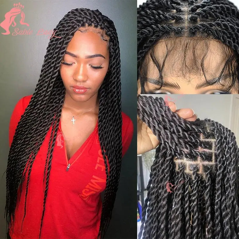 26-40 Inch Goddess Senegalese Twist Knotless Wig | Full Lace