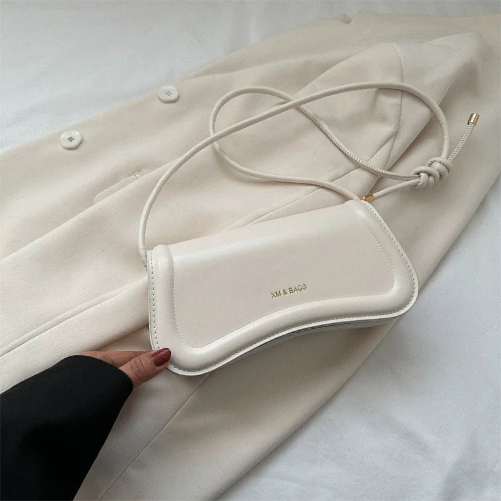 Ladies Shoulder & Crossbody Bags | PU Leather Women's Underarm Bags & Solid Color Small Top-Handle Purse (Female Daily Handbags) Luxegan
