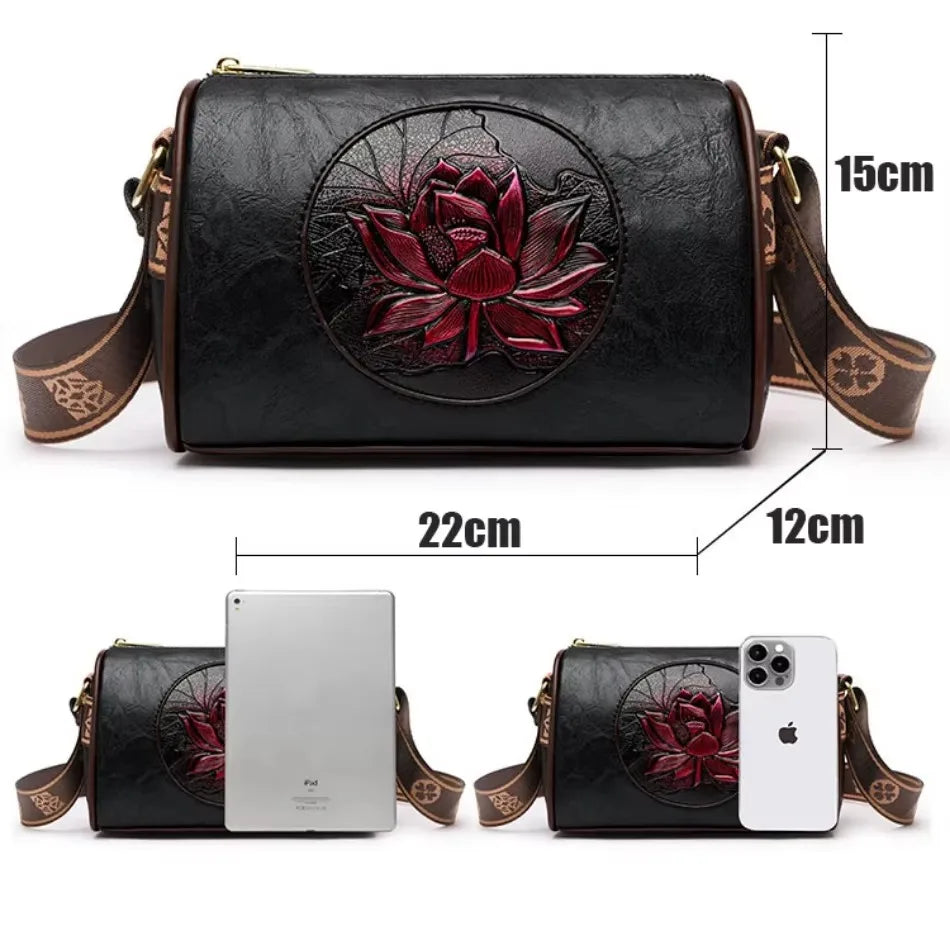 Genuine Soft PU Leather Handbags for Women | Vintage Shoulder Tote Bag & Large Capacity Purse