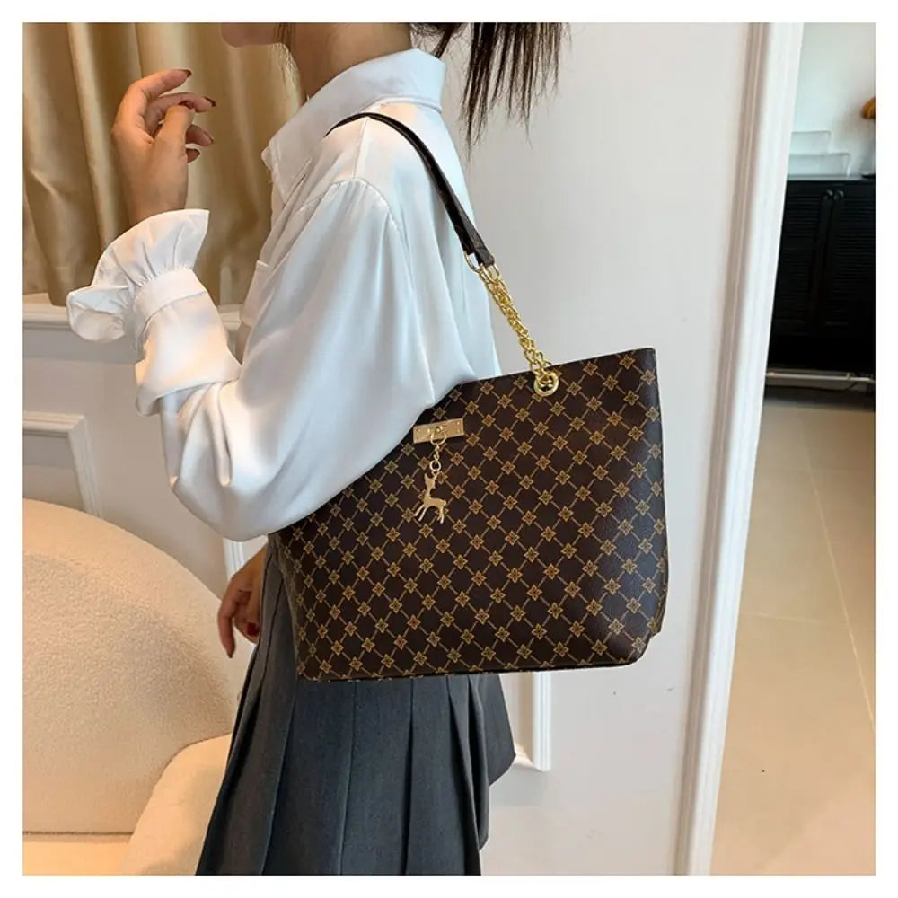 Luxury Design Large Capacity Women's Tote | Fashion Printing Milk Cotton Handbag | Trendy New - view 6