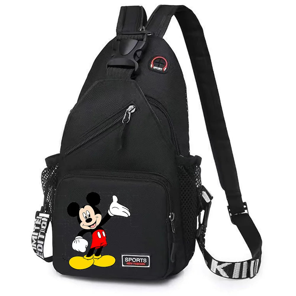Mickey Minnie Mouse Cartoon Shoulder Bag | Unisex Multi-functional Oxford Fabric Backpack & Casual Chest Business Travel Pack Luxegan