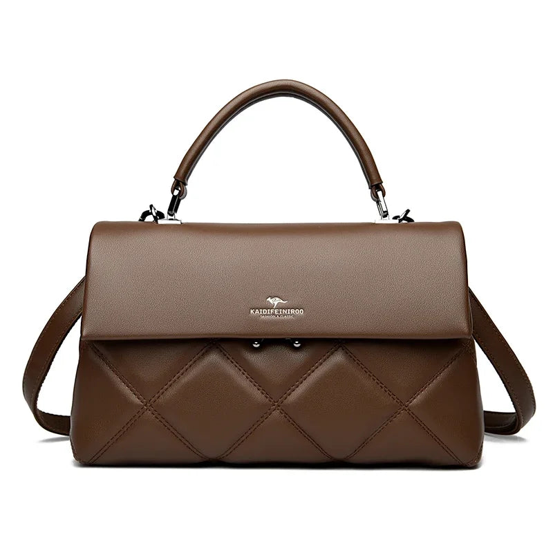 New Trend Korean Designer Luxury Handbag | Soft PU Leather Fashion Shoulder Bag & Versatile - view 9