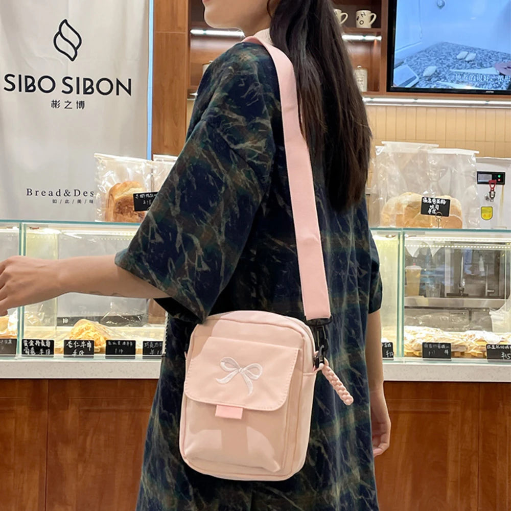 Fashionable Mobile Phone Bag | Bow Messenger & Crossbody Purse Luxegan