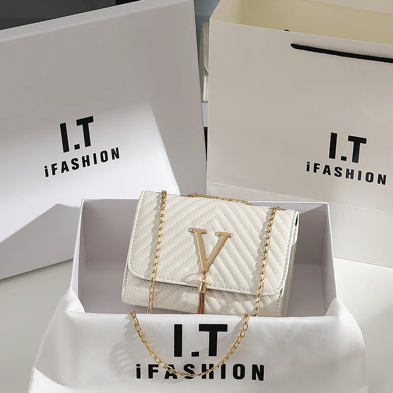 Embroidery Women's Crossbody Bag | Thread Luxury Handbag & Shoulder Bag (Brand Sequined Tassel Clutch, Small Bag & Purse for Party) Luxegan