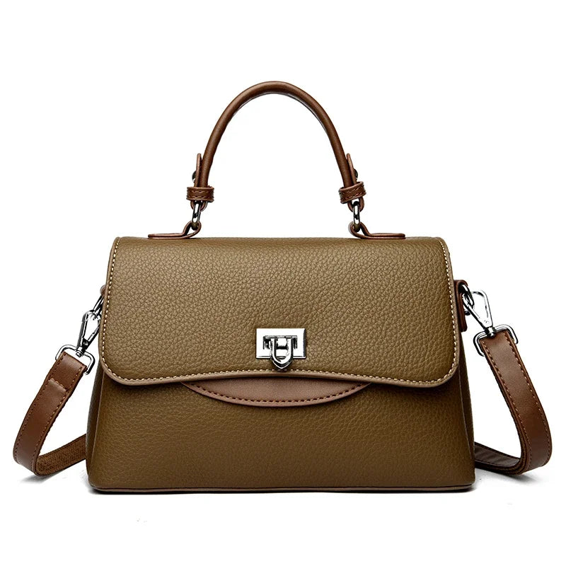 Luxury Large Capacity Multilayer Shoulder Bag | High-Quality PU Leather Designer Messenger | Sophisticated Sequined Casual Tote | Fashion-Forward Crossbody with Smart Partitioning Luxegan