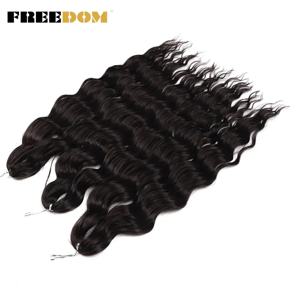 FREEDOM Synthetic Water Wave Crochet Braiding Hair 24 Inch – Ombre & Multi-Tone | 88 Colors | 300g - view 36