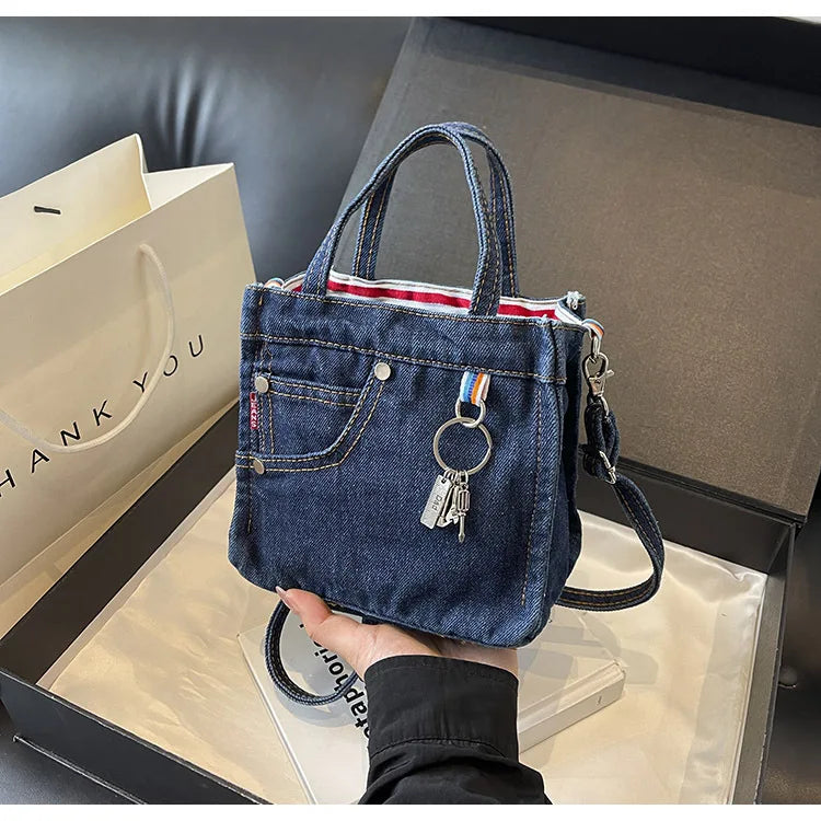 Ladies' Crossbody Bags | Creative Retro Washed Denim & Personalized Fashionable Versatile Handbags (High-quality Shoulder Bags for Girls) Luxegan