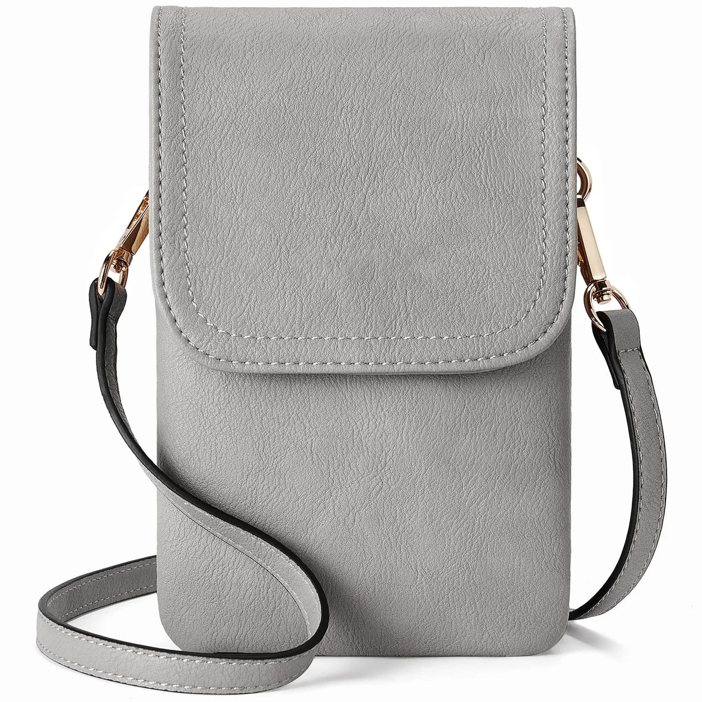 Trendy Casual PU Leather Crossbody Bag for Women | Solid Flap Phone Purse & Shoulder Handbag Luxegan