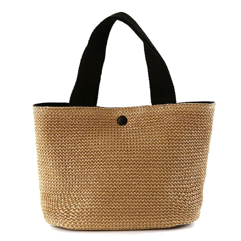 Beach Straw Shoulder Messenger Bag | Women's Bohemian Summer Woven Rattan Bucket Shoulder Handbag & Handmade Crossbody Bag Luxegan