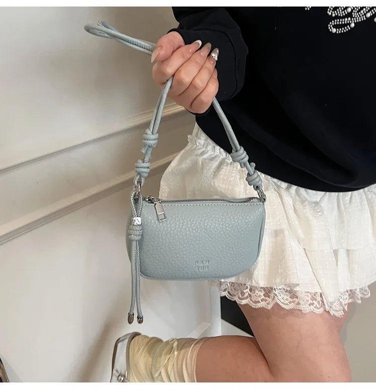 Ladies' Fashionable Solid Color Crossbody Bag | Versatile Exquisite Design Saddle Bag | Casual Daily Commuting Shoulder Handbag Luxegan