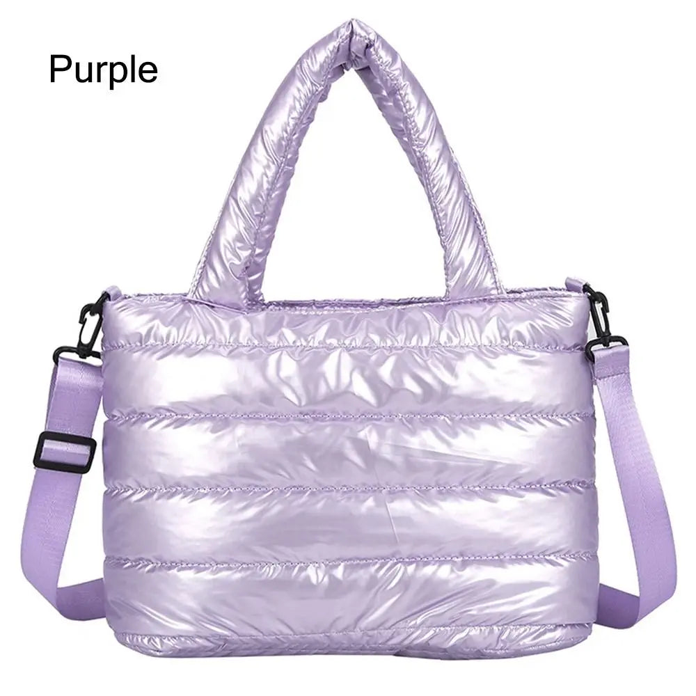 Puffer Tote Bag | Quilted Puffy Handbag & Crossbody Luxegan