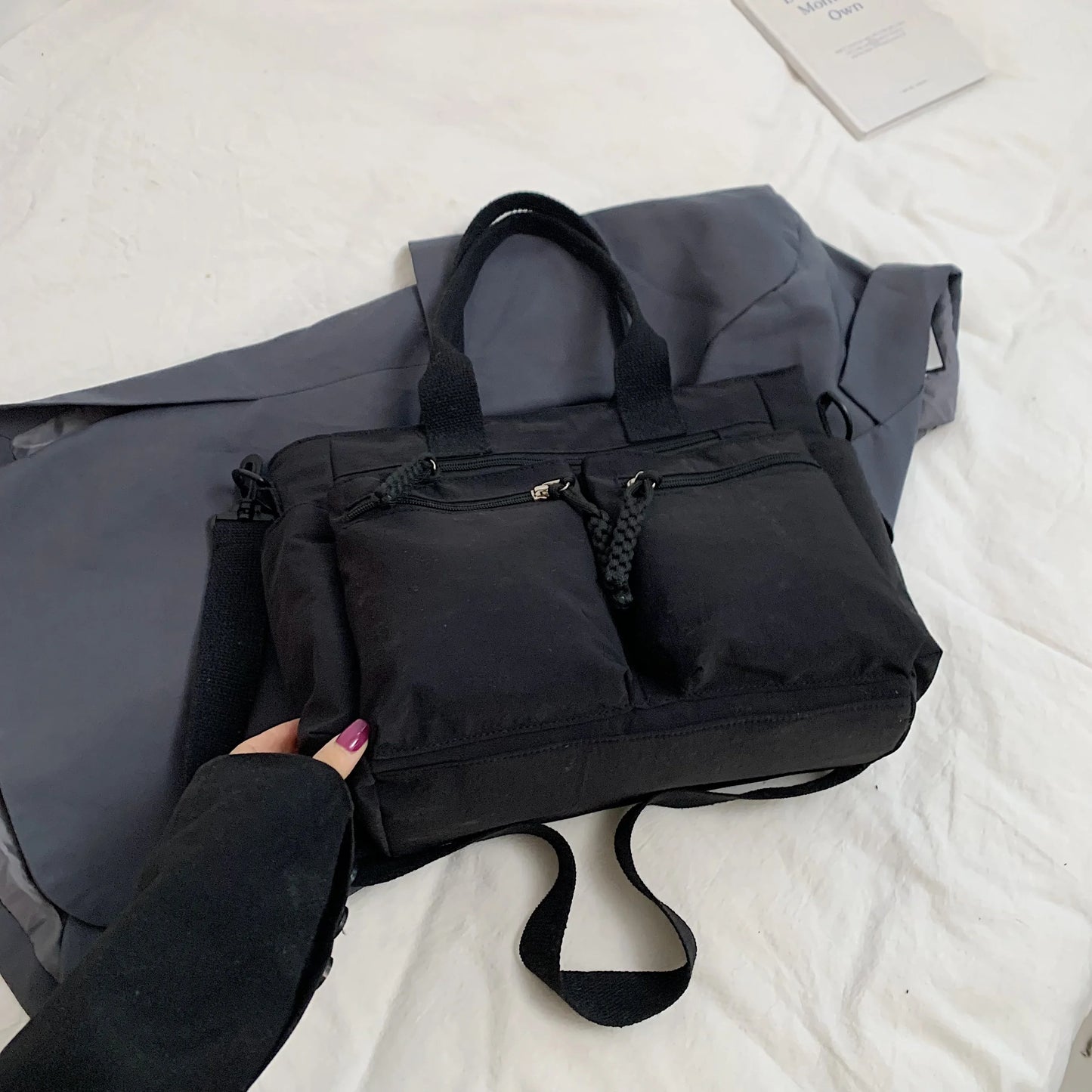 Street Casual Bag For Men | Large Capacity Messenger Bag High Quality Oxford School Unisex Leisure Shoulder Bag Travel Handbag Luxegan