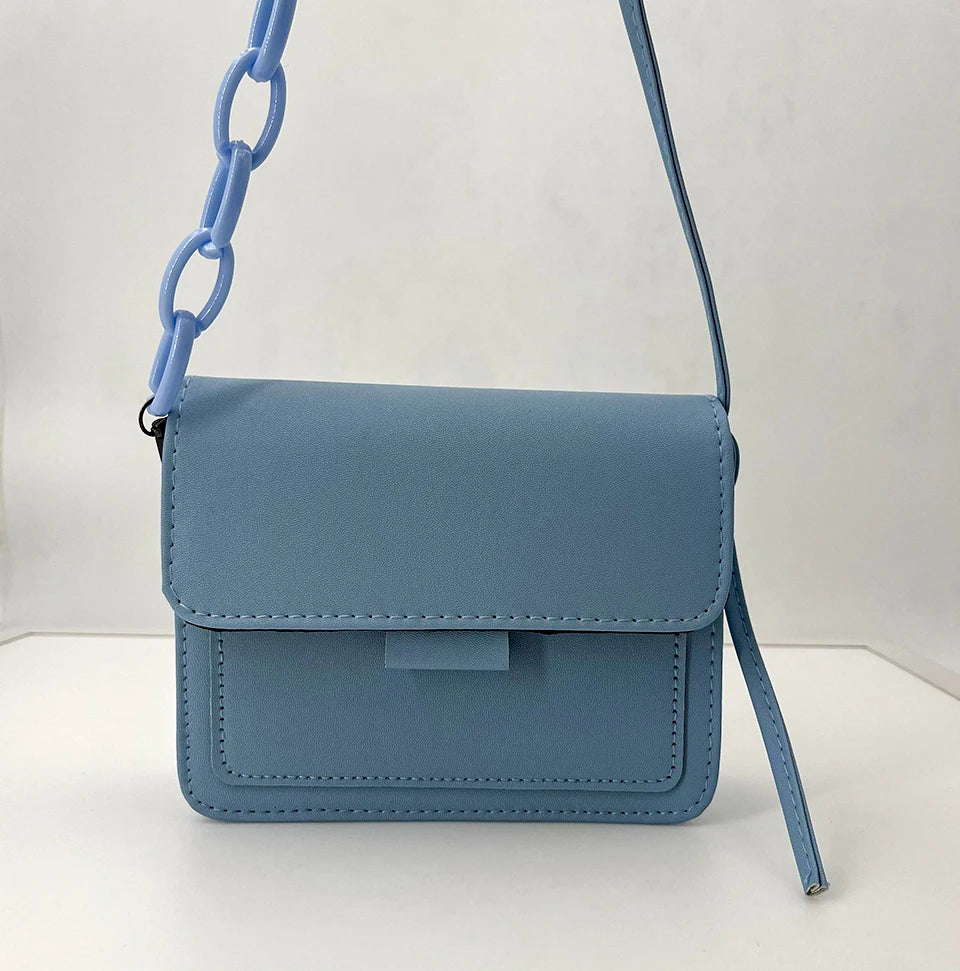 Fashion Brand Women's Small Crossbody Bag | Lightweight PU Leather Messenger Bag (Flap Handbag Purse, Summer Travel Bag for Female) Luxegan