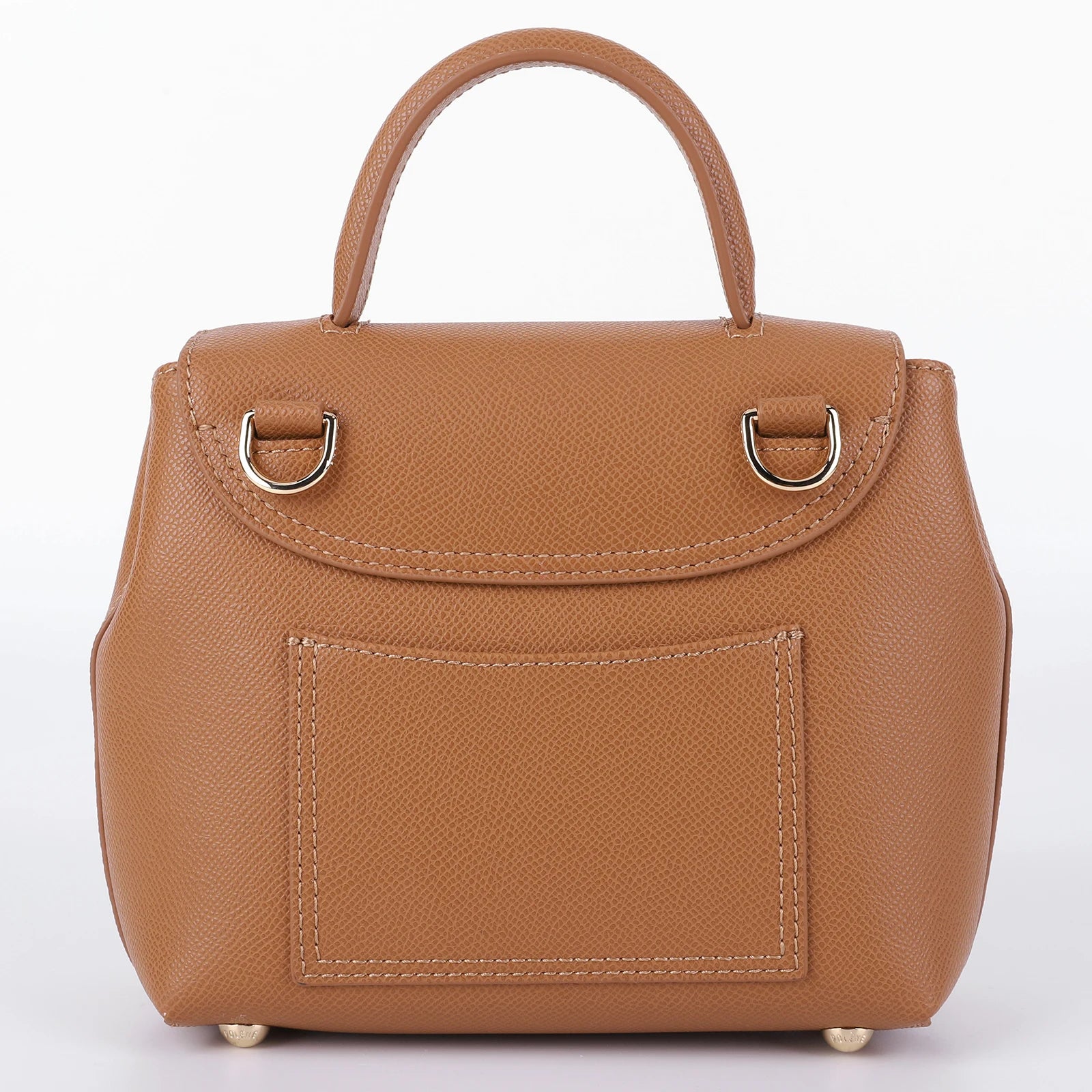 French Cowhide Small Satchel | Retro Trend Mini Crossbody Bag for Women (Classic Solid Flap Top-Handle Luxury Designer Handbag) Luxegan
