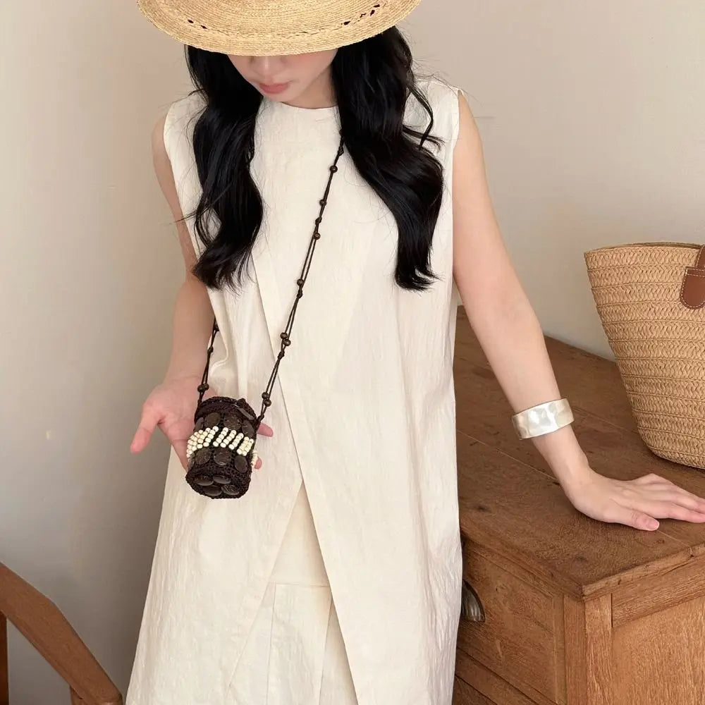 Soft TPU Ethnic Style Tote Bag | Large Capacity Handmade Weave Coconut Shell Bag Luxegan