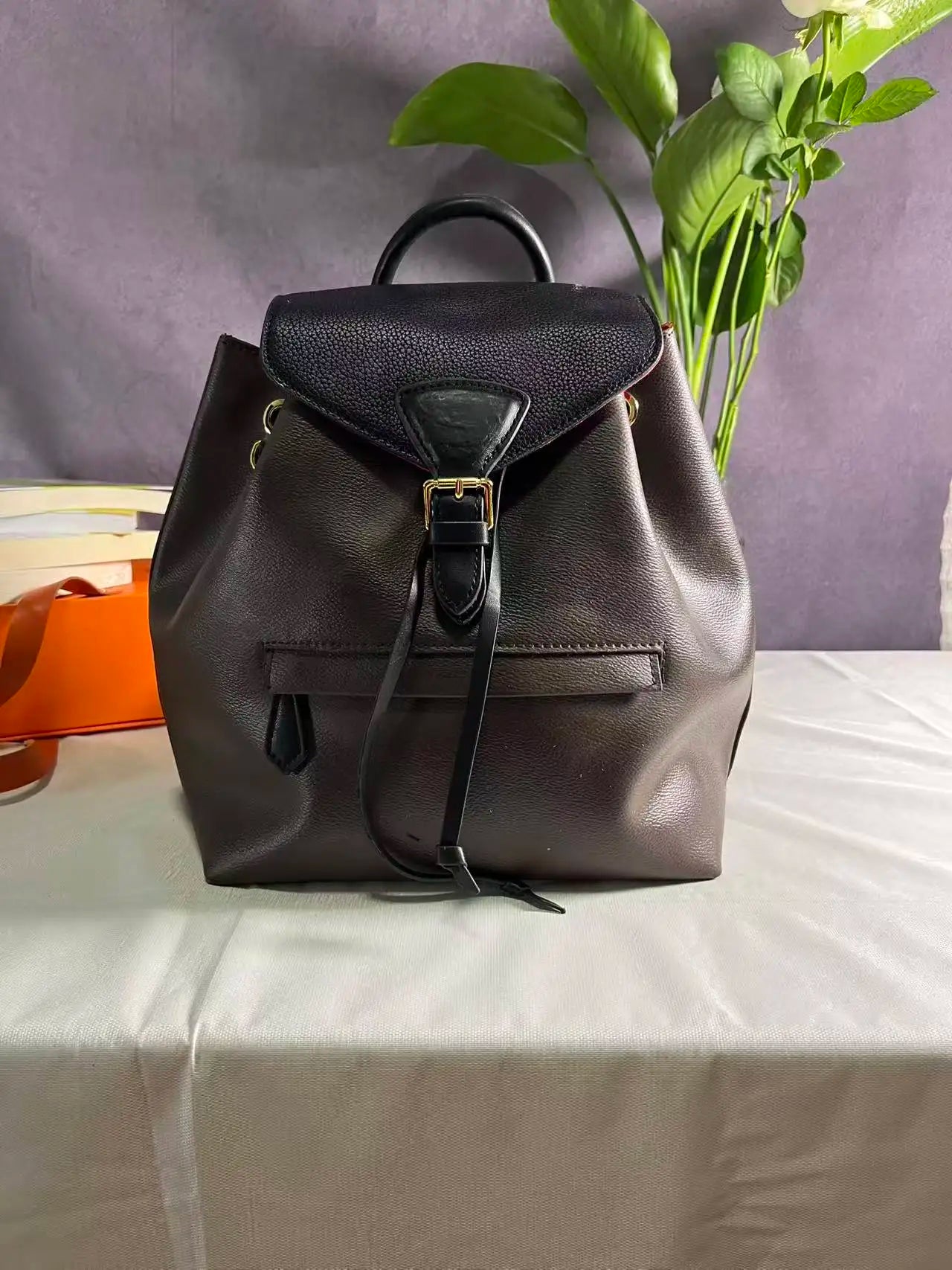 Black Designer Fashion Handbag | 3-in-1 Classic Women’s Bucket Bag & Backpack | Luxury PU Leather Shoulder Bag with Silk Lining Luxegan