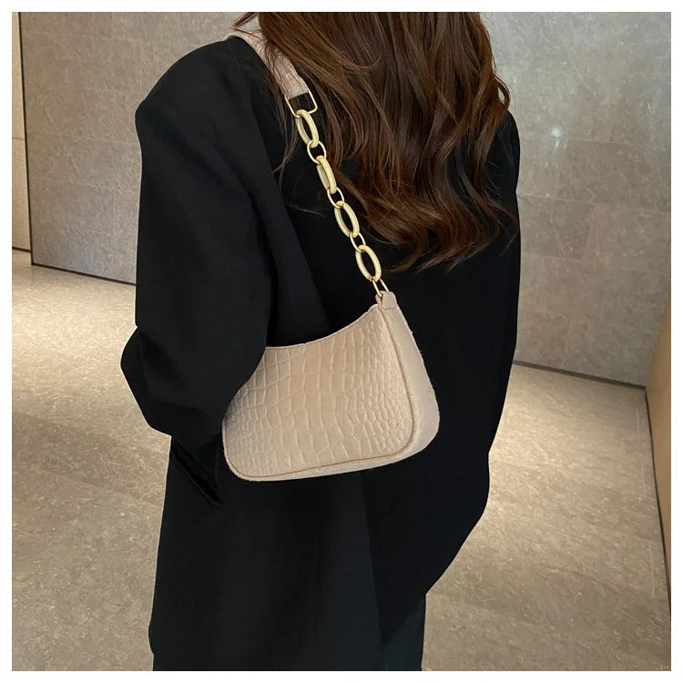 Fashion Texture Felt Cloth Armpit Saddle Bag | New Soft Unlined One Shoulder Bag Designer Purse for Women Luxegan