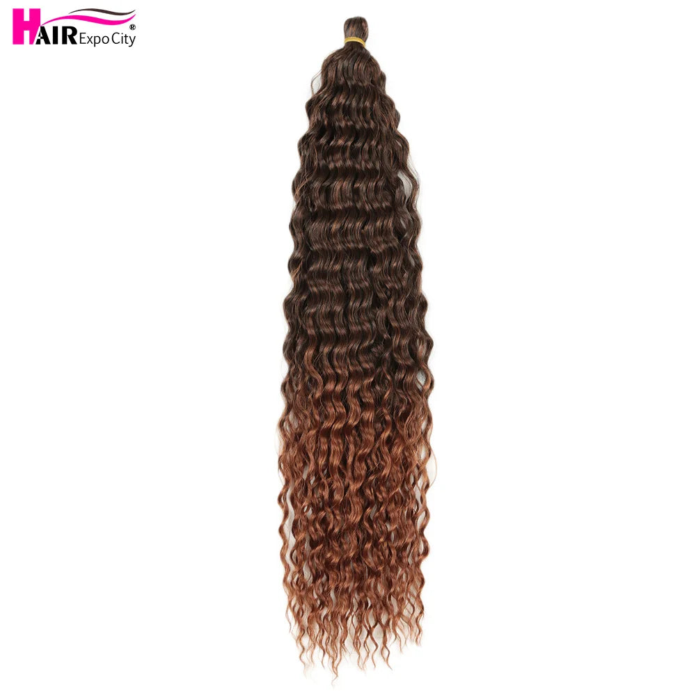 22 Inch Water Wave Twist Crochet Hair | Braiding Extensions