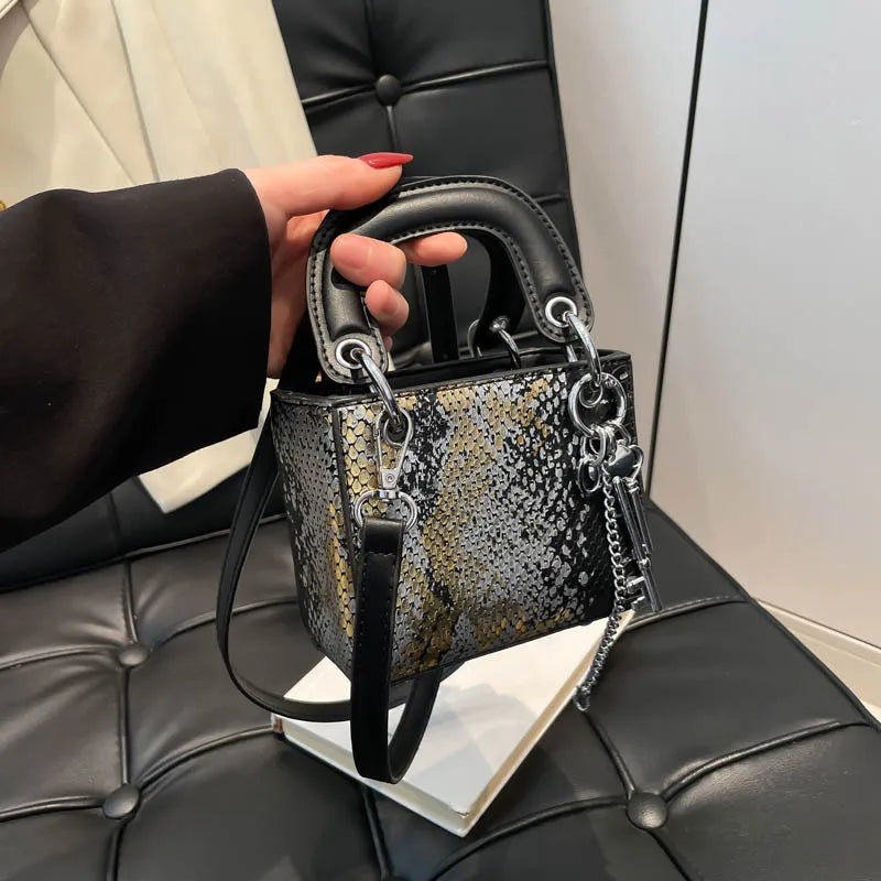 Fashion Classic Women's Mini Handbag | Small Square Bag & Serpentine Crossbody Luxegan