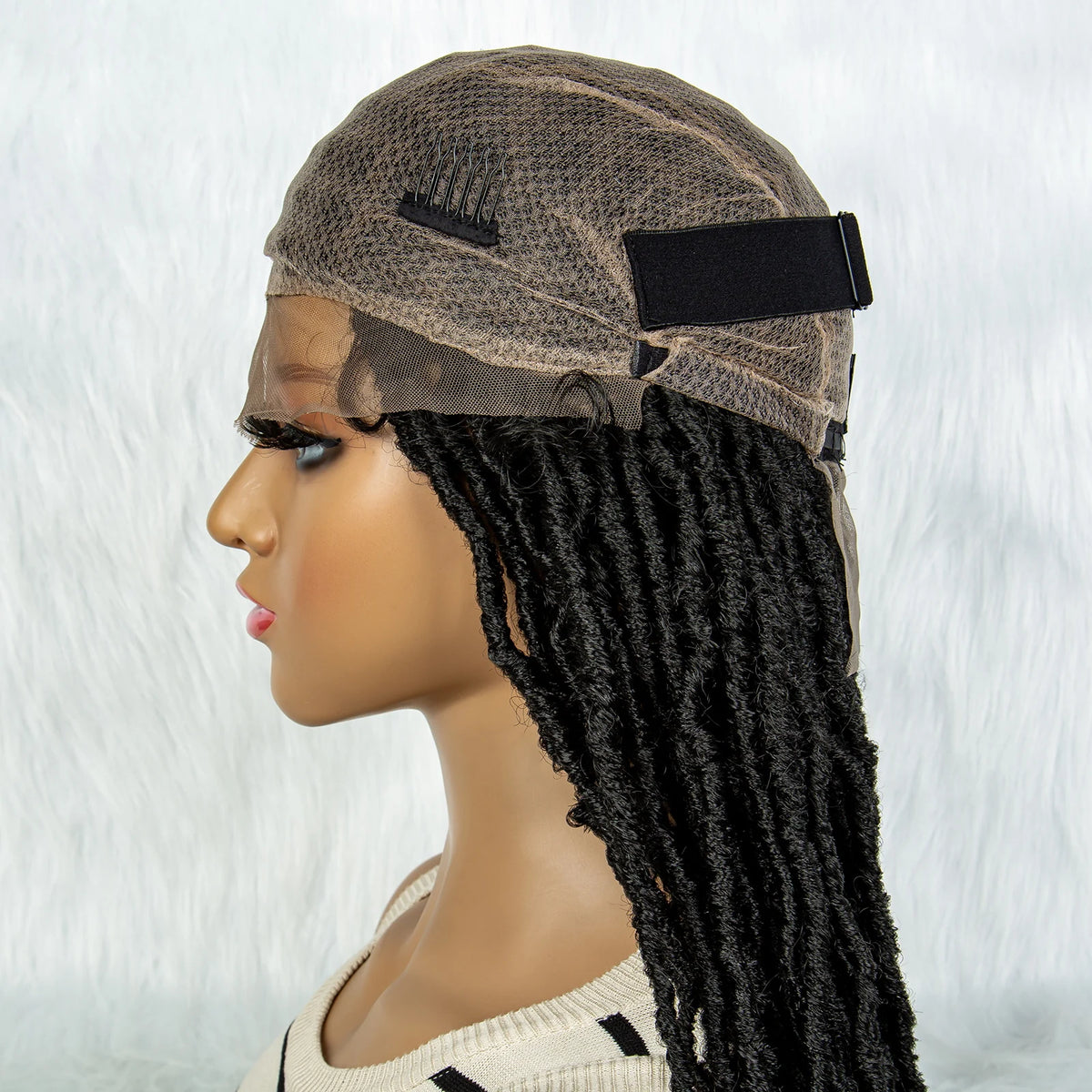 Pink & Blue Braided Wig | Full Lace Butterfly Locs & Dreadlocks