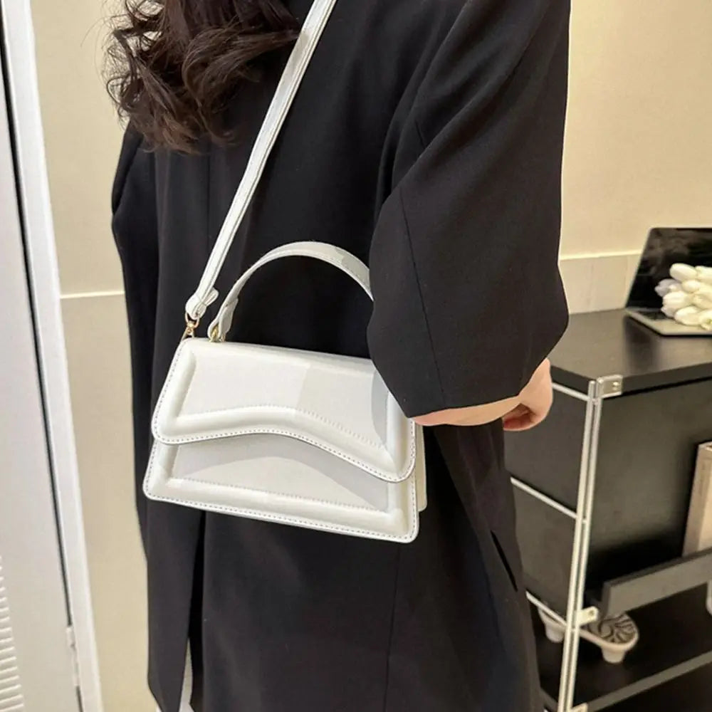 High Quality Solid Color Small Square Crossbody Tote Luxegan