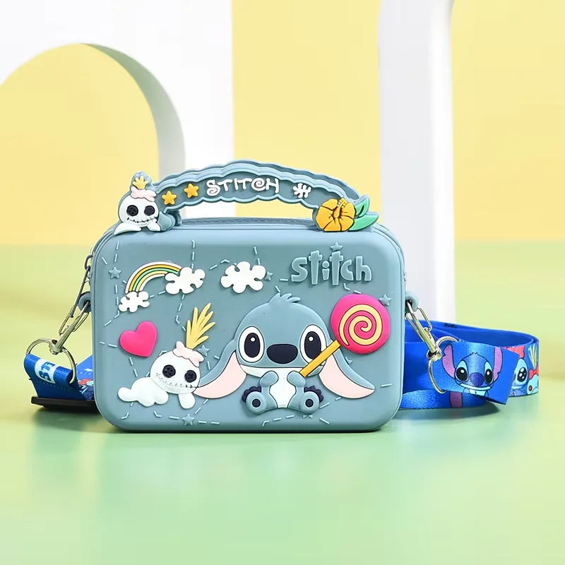 Stitch Disney Silicone Bag | Cartoon Anime Figure Stitch Shoulder Bag (Lilo & Stitch Fashion Kids Girl Accessories Coin Purse Gift)