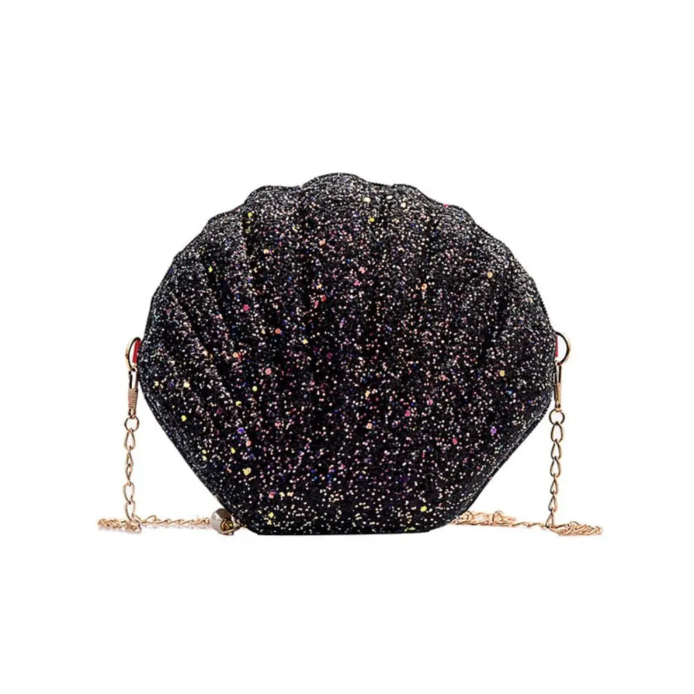 Elegant Shiny Evening Banquet Bag | Sophisticated "Korean Style" Silhouette | Elegant Sequined Chain Shoulder Bag | "Dignified" High-Performance Crossbody Accessory for Radiant Versatile Styling Luxegan