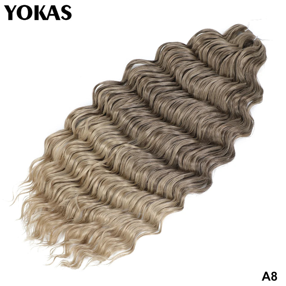24 Inch Synthetic Anna Curl Crochet Hair | Pre-Looped Deep Wave
