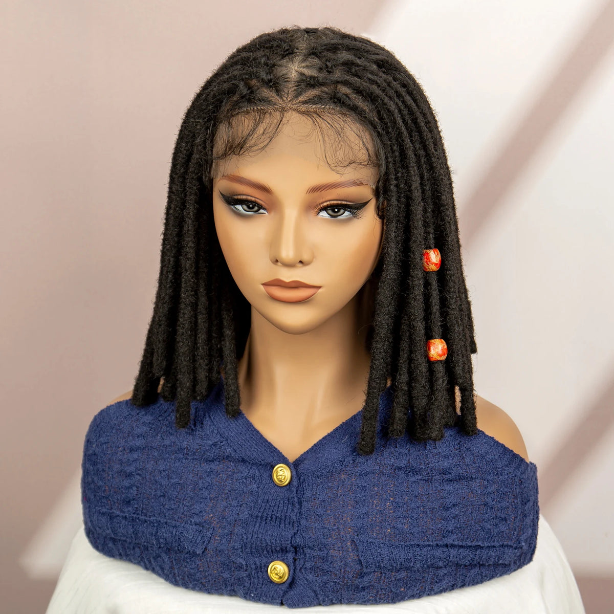 14 Inch Twisted Dreadlock Box Braided Wig | Full Lace | Baby Hair
