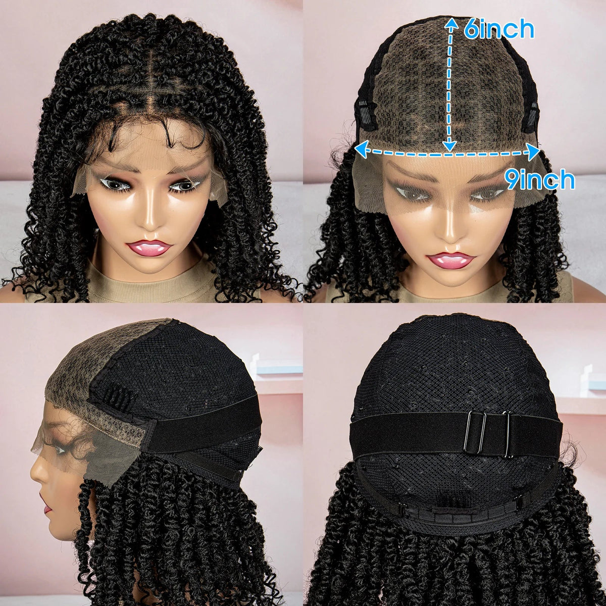 Dreadlocks Braided Wigs Lace Front Braided Wigs Short Box Braided Wigs for Women with Baby Hair Ombre Lace Braids Wigs Luxegan
