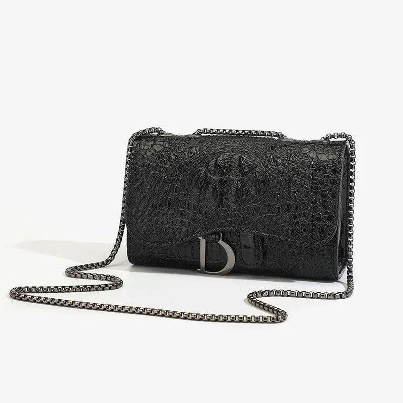 Luxury Women's Handbag with Chains & Sequins | Crossbody Shoulder Messenger Bag (Brand Design, Animal Print, Casual Purses) Luxegan