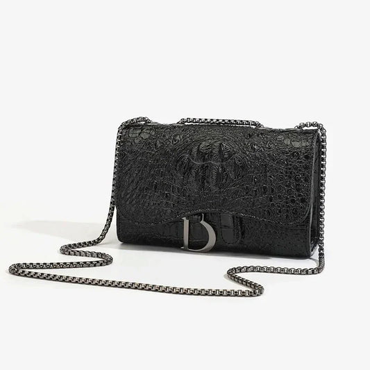 Luxury Women's Handbag with Chains & Sequins | Crossbody Shoulder Messenger Bag (Brand Design, Animal Print, Casual Purses) Luxegan