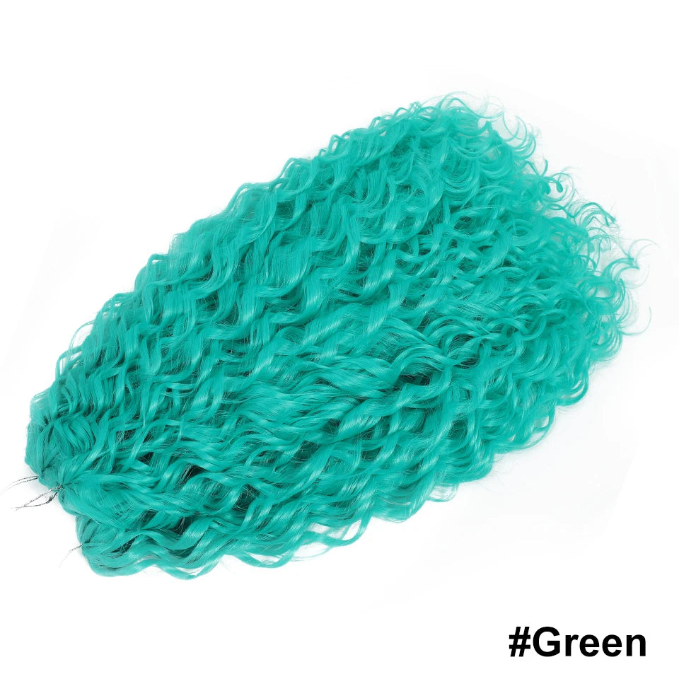Jessica Curls Crochet Braiding Hair | Synthetic Water Wave Twist Hair 22 Inch | 53 Colors