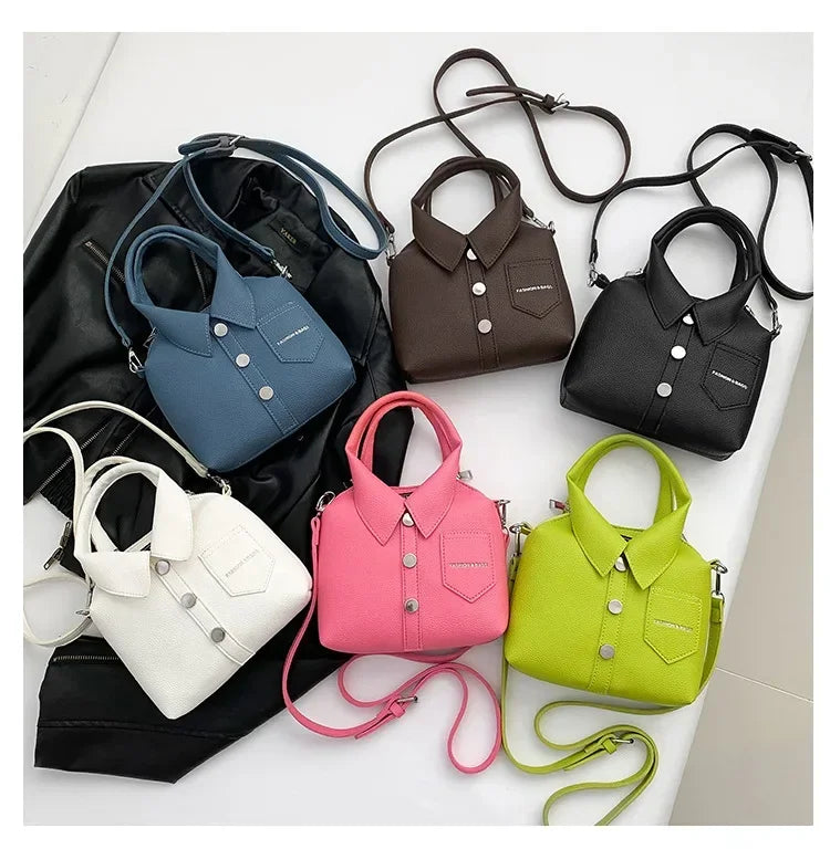 Designer Style PU Square Bag | Compact Shoulder & Crossbody Handbag Luxegan