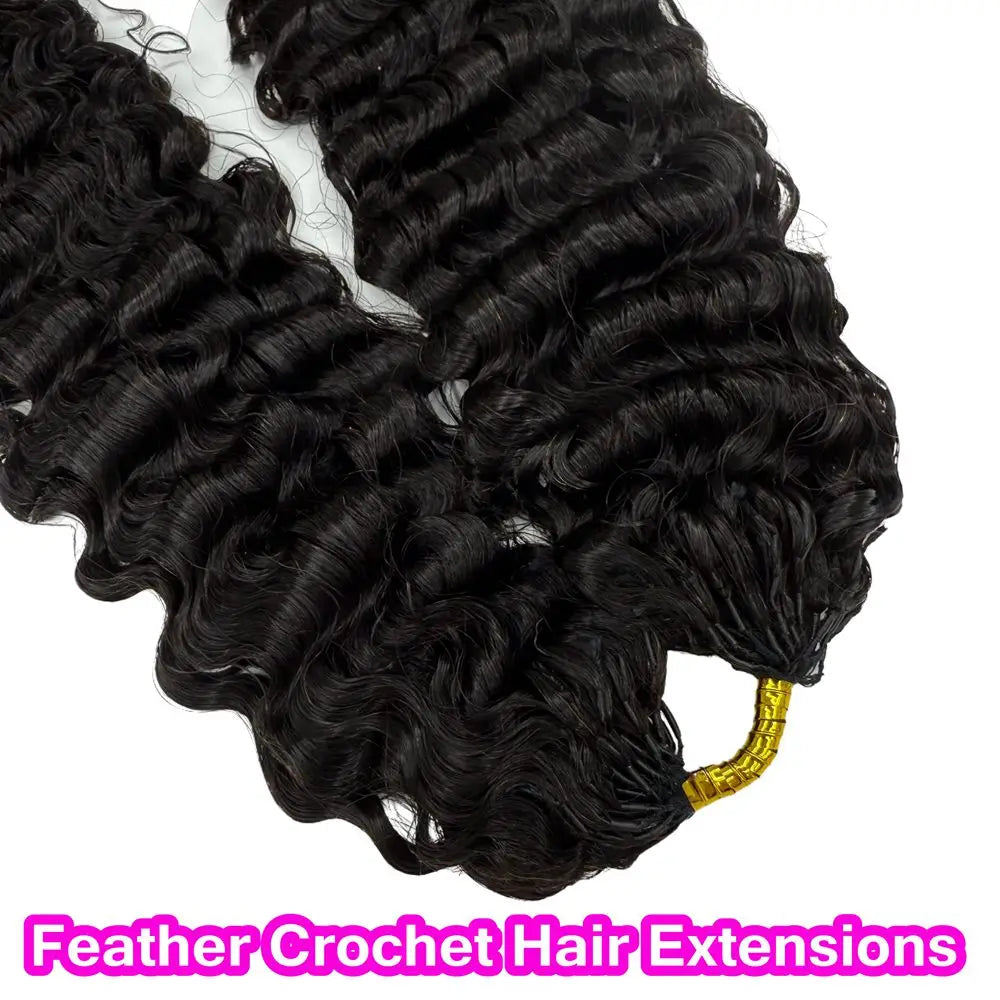 Deep Wave Crochet Braids | 12–24 Inch Hair Extensions Luxegan