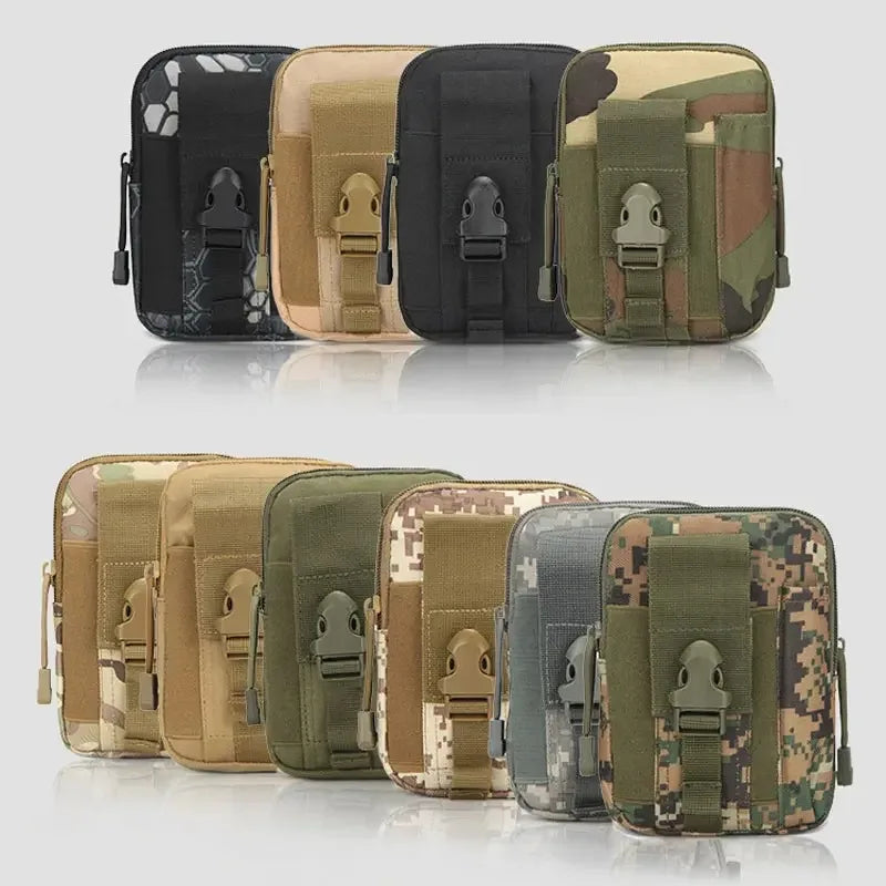 Nylon MOLLE Pouch Tactical Waist Pack Bag | Heavy-Duty Outdoor Phone Pocket Fanny Pack | Premium EDC Tool Bag for Outdoor Sports | Lightweight Utility Belt Pack for Running & Hiking Luxegan