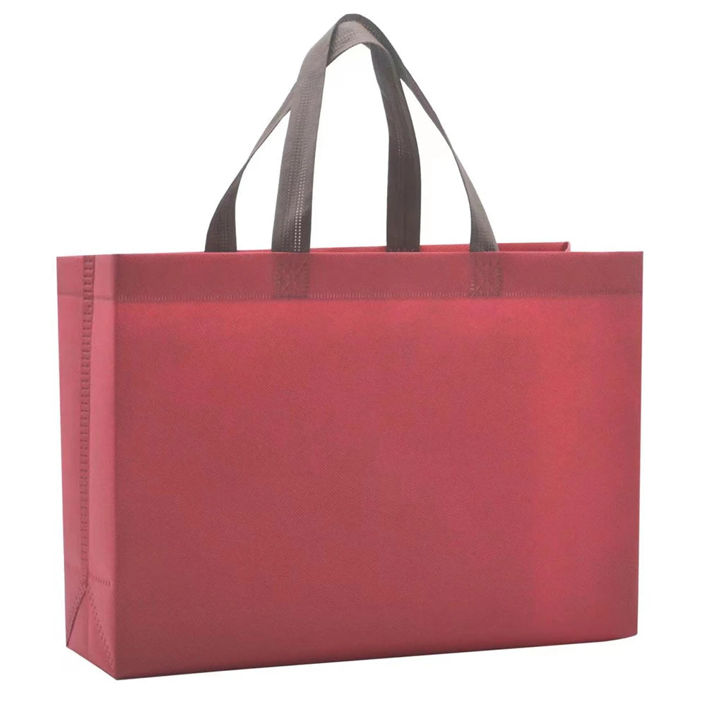 Foldable Eco Shopping Bag | Sophisticated "Large Capacity" Non-Woven Silhouette | Elegant "Reusable" Fabric Tote | "Dignified" Solid Grocery Cloth Bag for Radiant Versatile Styling Luxegan