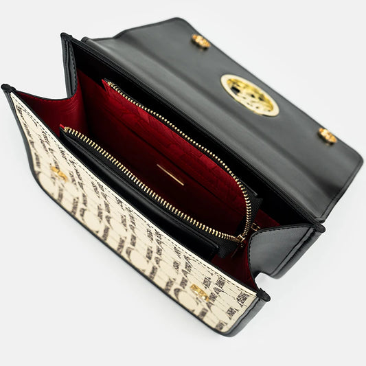 Exquisite Dark Letter Embossed Box Bag | Luxury Party Shoulder Purse Luxegan
