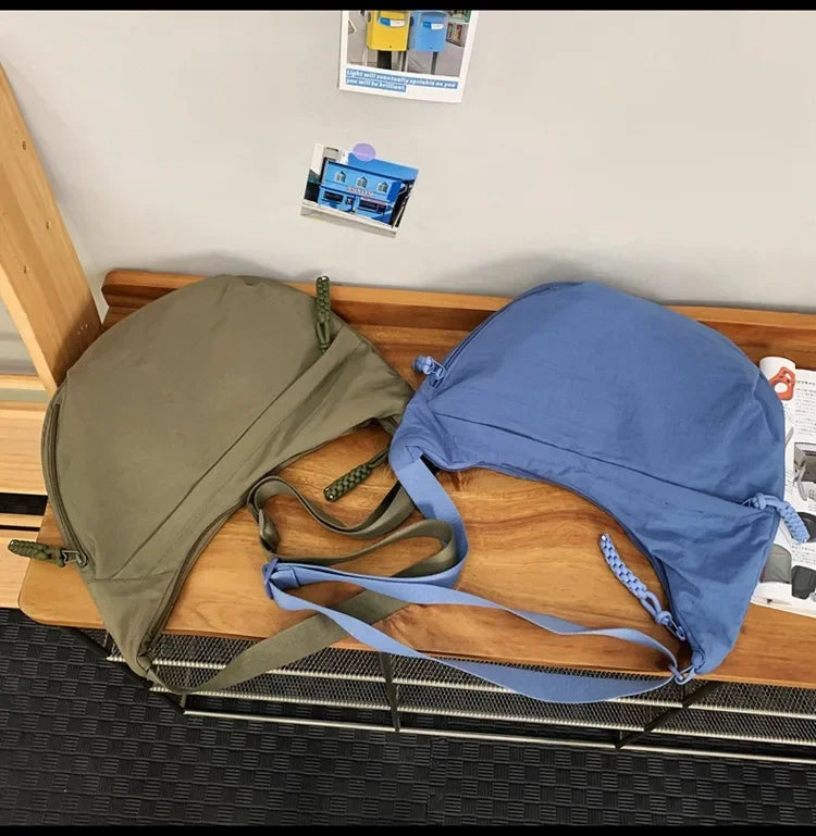 Soft Cloth Hobo Crossbody | Trendy Large Capacity Student Bag Luxegan