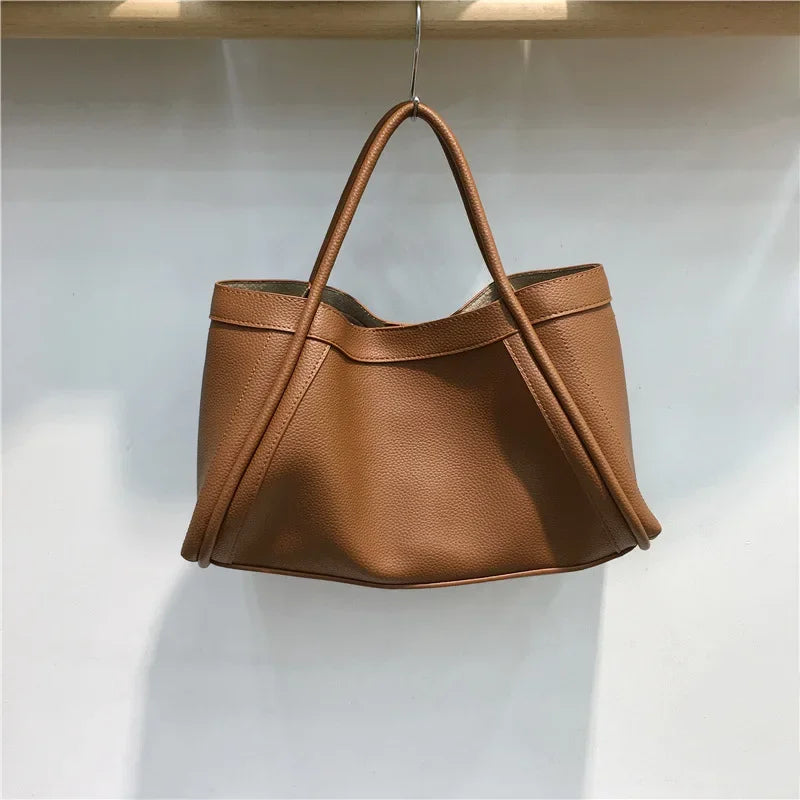Fashionable Simple Korean Style Large Capacity Tote Bag | Versatile Crossbody Handbag & Mother-Child Commuting Bag Luxegan