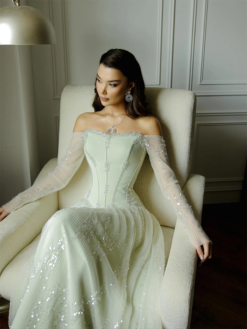 Contessa Custom Off Shoulder Corset Prom Dress Beading Chic Robes De Soirée Romantic Gala Floor Length Formal Evening Gowns 2026