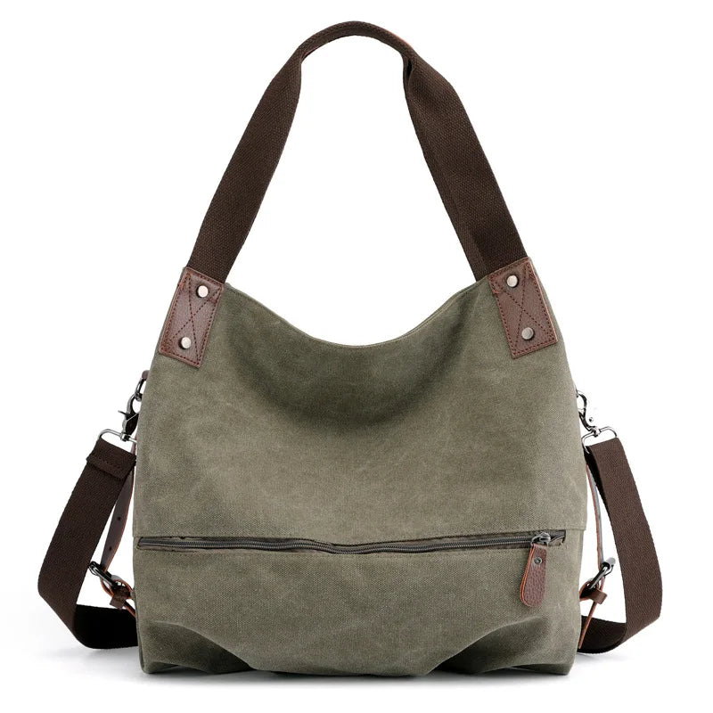 Canvas Square Shoulder Bag | Soft Versatile Spring/Summer Messenger Luxegan