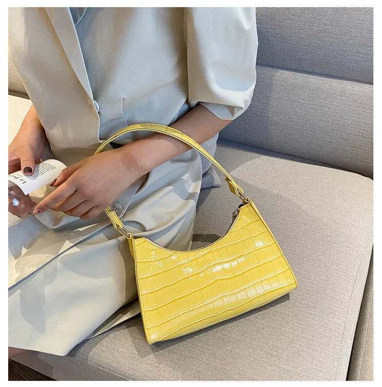 Retro PU Leather Tote | Casual Chain Shopping Bag Luxegan