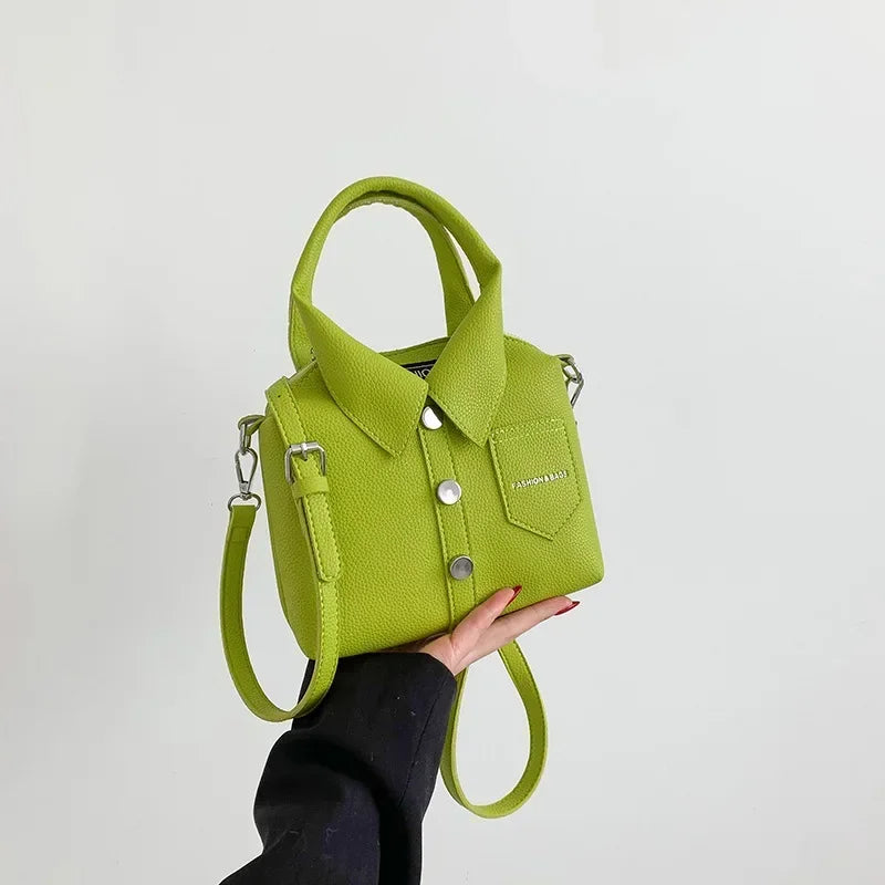 Designer Style PU Square Bag | Compact Shoulder & Crossbody Handbag Luxegan