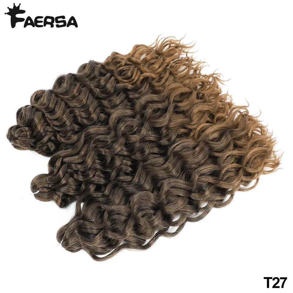 Deep Wavy Crochet Braiding Hair | Body Wave Synthetic Curly Hair Extensions 18" & 24"