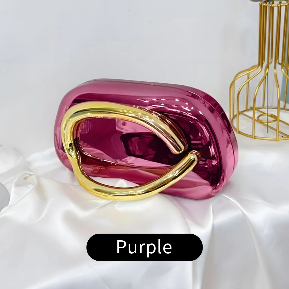 Fashion Elegant Metal Closure Box Crossbody | Sophisticated Acrylic Evening Bag for Women | Elegant Wedding Mini Ladies Wallet | Luxury Box-Shaped Party Purse & Compact Clutch (Model WY4316) Luxegan