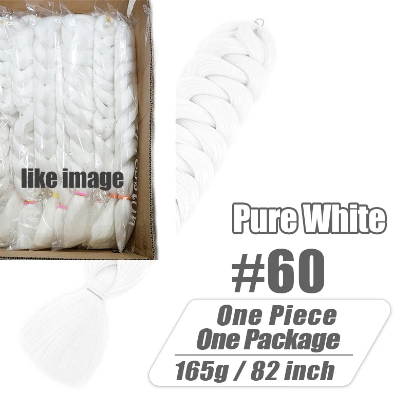 82-Inch XP Crochet Jumbo Braiding Hair – Pre-Stretched Kanekalon | Kinky Straight | 30 Colors | 1 - view 6