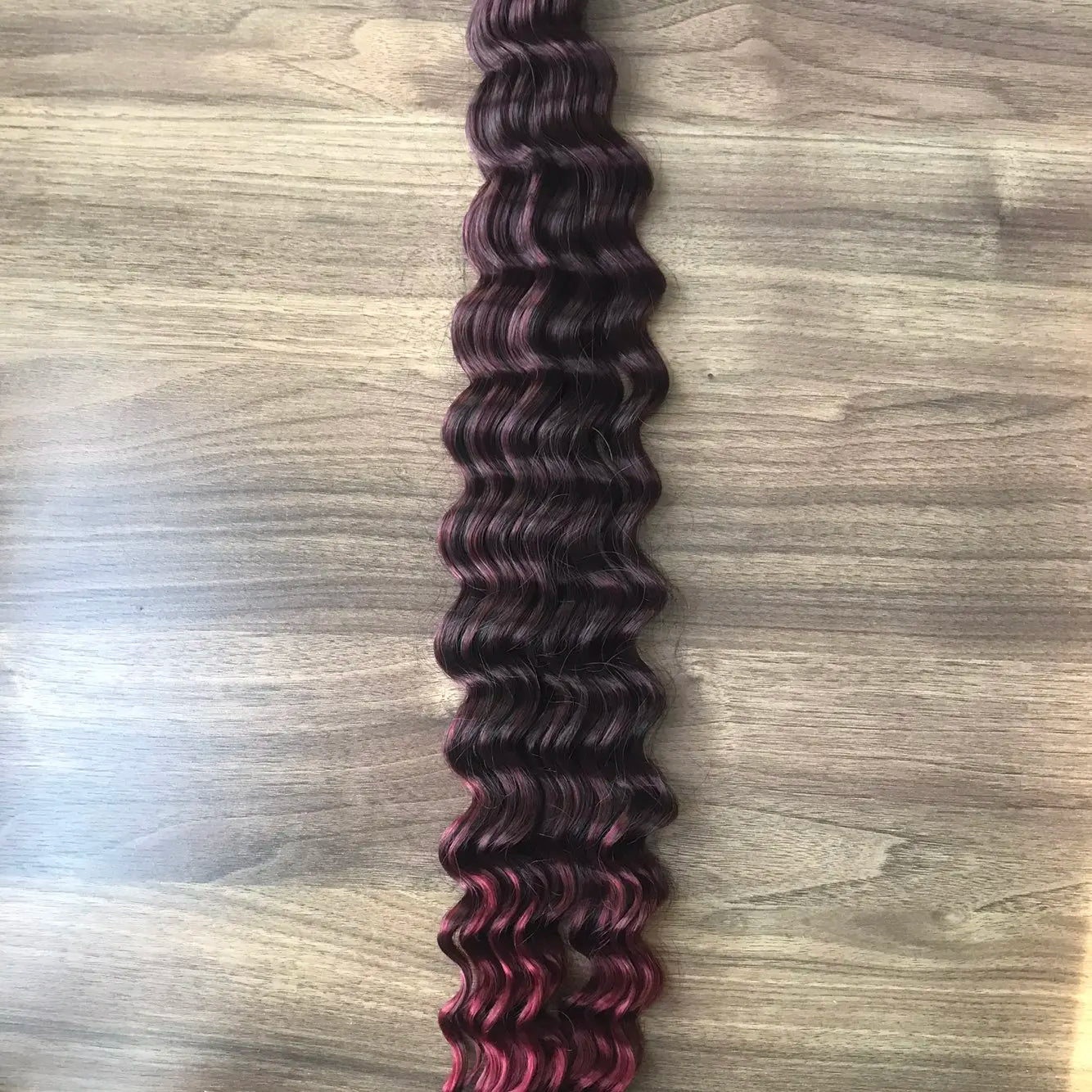 22-Inch Synthetic Deep Wave Bulk Braiding Hair – Curly Ombre No-Weft Faux Locs Extensions for - view 12