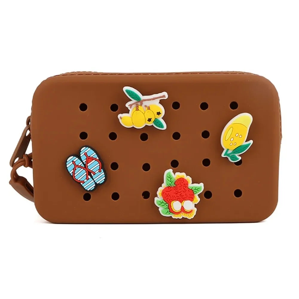 New Summer Bag Holes Coin Purse | Cute Silicone Mini Card Holder & Zipper Money Bag (Unisex) Luxegan
