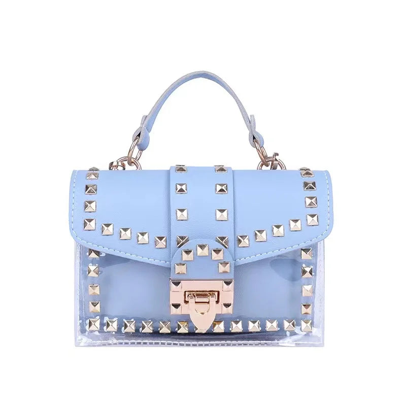 Brand Women's Studded Graffiti Crossbody Bags | Fashion Shoulder Bag for Ladies (Luxury Designer PVC Handbags & Messenger Satchel) Luxegan
